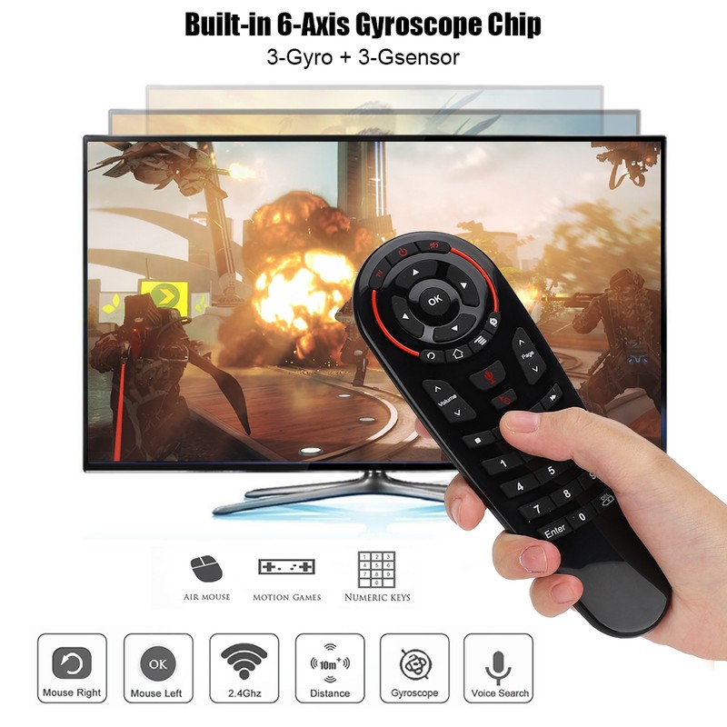 G30S USB 2.4G Wireless Transmission Intelligent Voice Remote Controller with