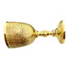 REXRYZ Medieval Brass Chalice Goblet, Vintage Golden Wine Cup, King