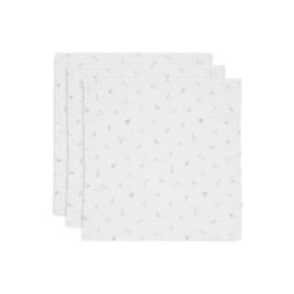 Jollein Musselin Tuch Baby - Lovely Birds - 3er Pack - 70x70cm - 100% Baumwolle - Spucktücher Baby - OEKO-TEX Zertifiziert