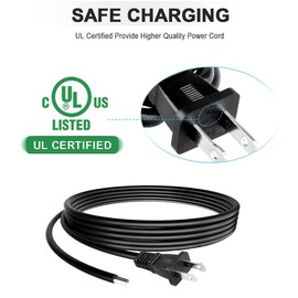 Jantoy 10ft UL Listed 18AWG AC Power Cord Cable Compatible with Black and Decker 309 Laminate Trimmer