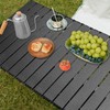 Audoyon Folding Camping Table, Outdoor Roll-up Table Height Adjustable &