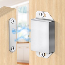 8 Pack | Magnetic Door Catch Heavy Duty - 13.5KG Pull Force for Cabinet Doors, Window Shutters, Cupboard Doors and Closet Door, Made of Stainless Steel - Anti Rust & Long Performance.
