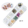 Baluue 2sets Natural Shell Flake Nail Art Decor Manicure Accessories