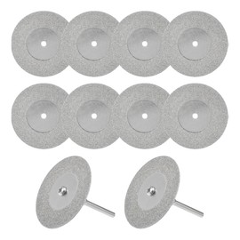 uxcell 10pcs 40mm Diamond Coated Rotary Cut Off Grinding Wheel Discs W 1/8" Mandrel