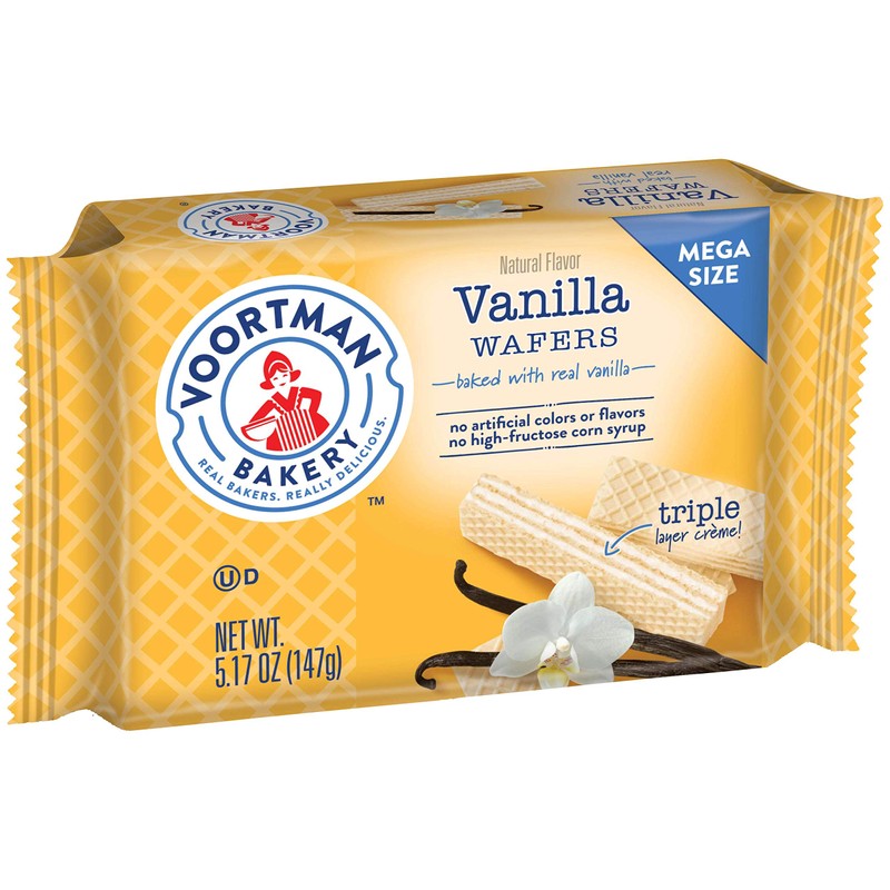 Voortman Bakery Vanilla Wafers, Mega Size, 5.17 oz, Case of