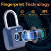Pothunder Fingerprint Padlock, Smart Padlock, Locker Lock, Biometric Metal Keyless