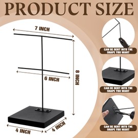 RattanView 2 Pcs Mask Stand Display Sculpture Artifact Adjustable African Tribal Masks Holder Pre Columbian Figurine Ushabtis Puppet Metal Stand for Displays, Shows and Art Exhibits