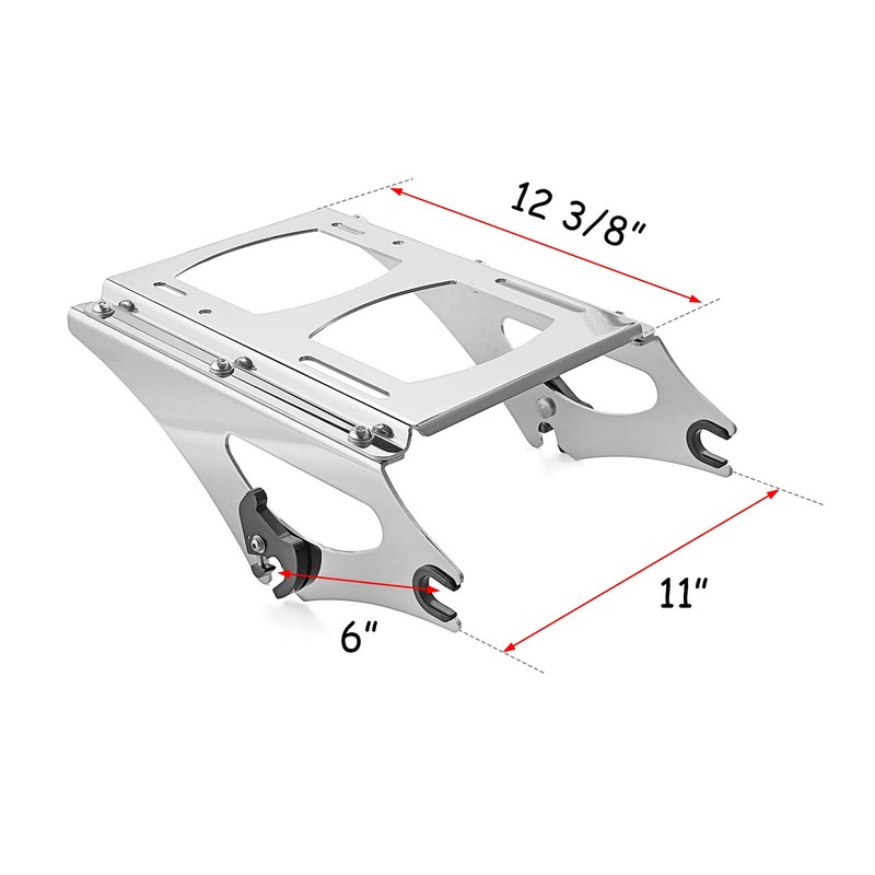 Wsays Two-UP Tour Pack Pak Mounting Luggage Rack Detachable Compatible