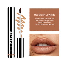 ARMINACO Lip Stain Peel Off - Red Brown Terracotta Lip Tint for Women & Teens | Long Lasting, Waterproof, Non-Sticky, Hydrating | Bold Peel Off Lip Glaze for Sultry Makeup Look