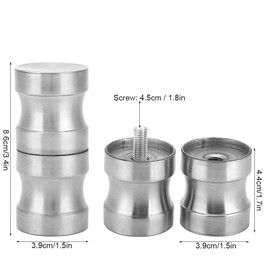 Pack of 4 Shower Door Knobs, Stainless Steel Shower Glass Door Handles, Bathroom Double-Sided Shower Door Knob for Shower Door, Glass Doors, Replacement Hardware