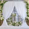 20ftx8ft Wrinkle Free White Backdrop Curtains Panels for Parties, Polyester