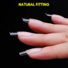 Makartt Medium Square Fake Nail Tips: 120pcs Clear Full Cover