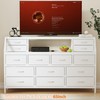 DrawXynth White Dresser for Bedroom, 55" TV Stand with 14