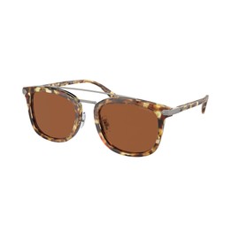 Coach HC8382 Sunglasses, Honey Tortoise/Brown Solid, 53 mm