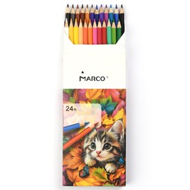 24 Colours Colouring Pencils for Adults, Children's Colouring Pencils - Pre-Sharpened & Shatterproof, Premium Colouring Pencils for Drawing, Painting & Art, Colouring Pencils Set, Wooden Pens for