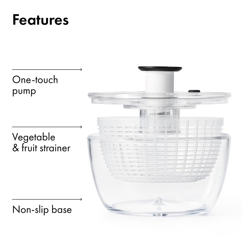 OXO Good Grips Little Salad & Herb Salad Spinner, Fruit