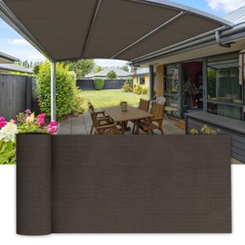 COARBOR 12Ft x 38Ft Outdoor Shade Cloth Sun Shade Fabric Roll Shade Cover for DIY Pergola Carport Patio Deck Backyard Garden Greenhouse Yard Balcony- Brown