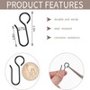 Jetec 120 Pcs Metal Curtain Track Hooks S Shaped Small