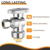 HeSun 5-PCs Push-Fit Angle Stop Valve, 1/2" Push x 1/4"