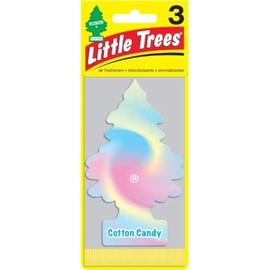 LITTLE TREES Car Air Freshener | Hanging Paper Tree for Home or Car | Cotton Candy | Pack of 2
