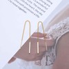 Aneneiceera Vintage Long Bar Threader Chain Earrings Gold Vertical Bar