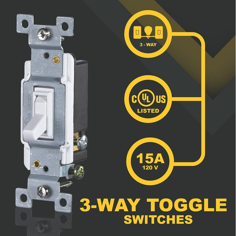 Faith [10-Pack] 3 Way Toggle Switch White Residential Grade Standard