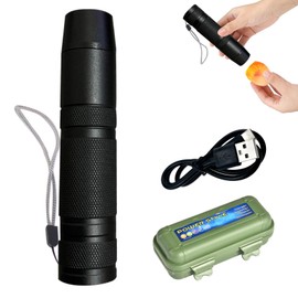 Schierlampe für Hühnereier, Schierlampe wachteleier wiederaufladbar, LED Eiertester mit USB-Ladegerät & Lagerbox, Inkubatoren für Hühnereier, Zur Überwachung der Eientwicklung