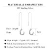 SLUYNZ 925 Sterling Silver Wave Cuff Earrings Wrap Tassel Earrings