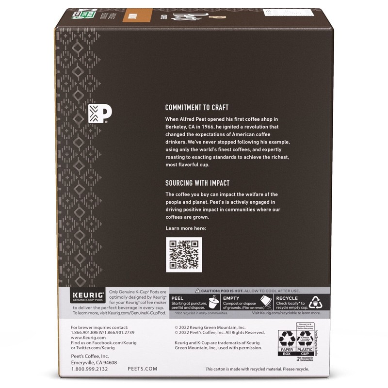 No Brand Peet's Coffee House Blend Premium Dark Roast Keurig