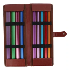 36 Pcs Knitting Needles Set 35cm Long Multiple Sizes Double Pointed Rods Colored Sweater Aluminum Needles Knitting Tools