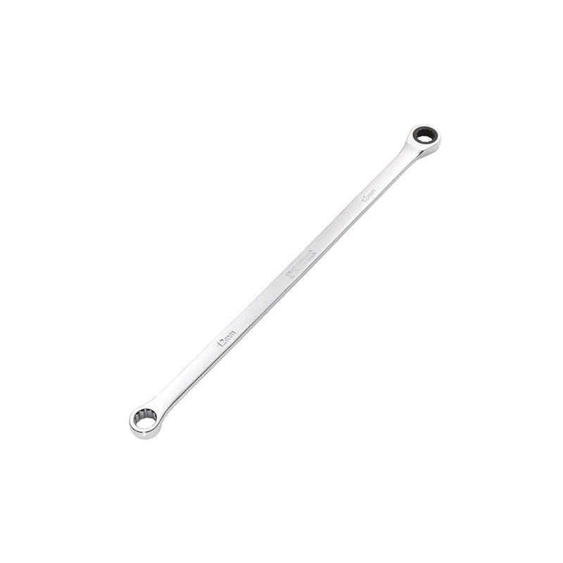 Draper 27767 HI-TORQ Metric Extra-Long Double Ring Ratchet Spanner, 12mm