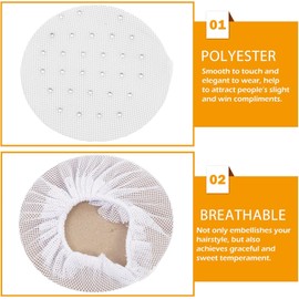 6 Piezas De Redecilla Para El Pelo Con Diamantes De Imitación. Accesorios Para Cabello Mujer Red De Moño De Gimnasia Redes De Bollo Para Ballet Redecilla Para El Cabello