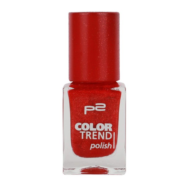 P2 Colour Trend Nail Polish No. 020 Red Sand Contents: 10 ml - Nail Polish for Great Sand Effect on the Nail