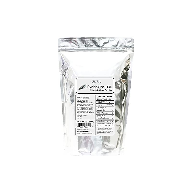 NuSci Pyridoxine HCl Vitamin B6 Pure Powder 8.0 oz (227
