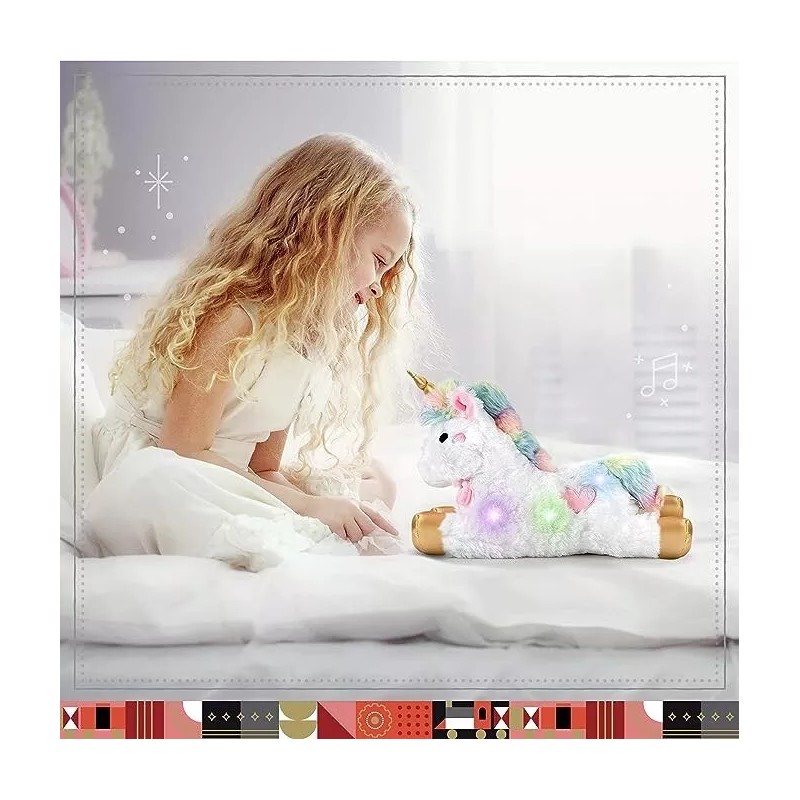 FAO Schwarz 15” Unicorn Plush Stuffed Animal with LED Lights