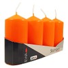 Ebersbacher Kerzenfabrik GmbH 4 Tray Pillar Candles Orange Size (Diameter