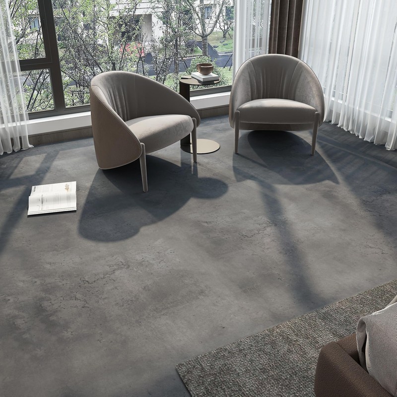 3yecao 24"×354" Dark Grey Black Vinyl Flooring Sticker