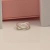 LeCalla 925 Sterling Silver X Criss Cross Stackable Rings Cubic
