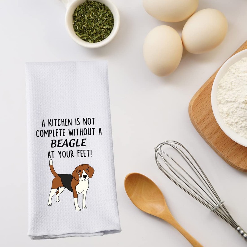 Funny Beagle Dog Kitchen Towel A Kitchen is Not Complete