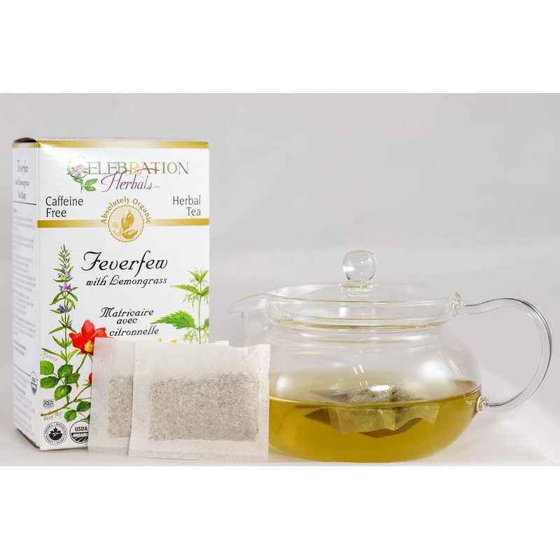 Celebration Herbals Feverfew Lemongrass Tea Organic 24 TB