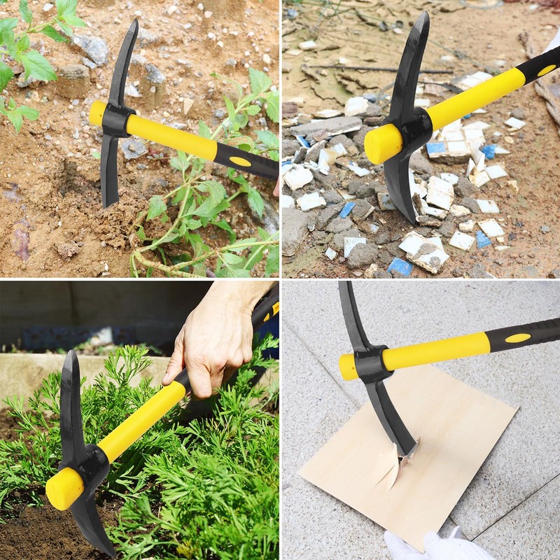 GENHAKON 3 Packs 14 Inch Small Pick Axes with Plastic