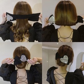 Hair Deft Hair Bun Maker Twist Hair Bun Maker Cloth for Heart Hair Clip Fashion Headpiece Must-have Tool Rhinestone