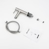 Ibergrif M18103 Kaltwasser-Waschtischbatterie, Einhand-Waschtischbatterie für Außenbereich, Gäste-WC, Edelstahl, Grau
