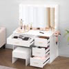 DWVO Makeup Vanity Desk with LED Mirror & 3 Brightness