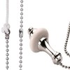 Aretro Ceramic Chrome Light Pull Cord Chain with 800mm Ball