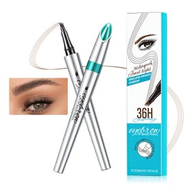 Eyebrow Pen with 4-Fork-Tip Create Natural Hair-Like Brows Light Brown