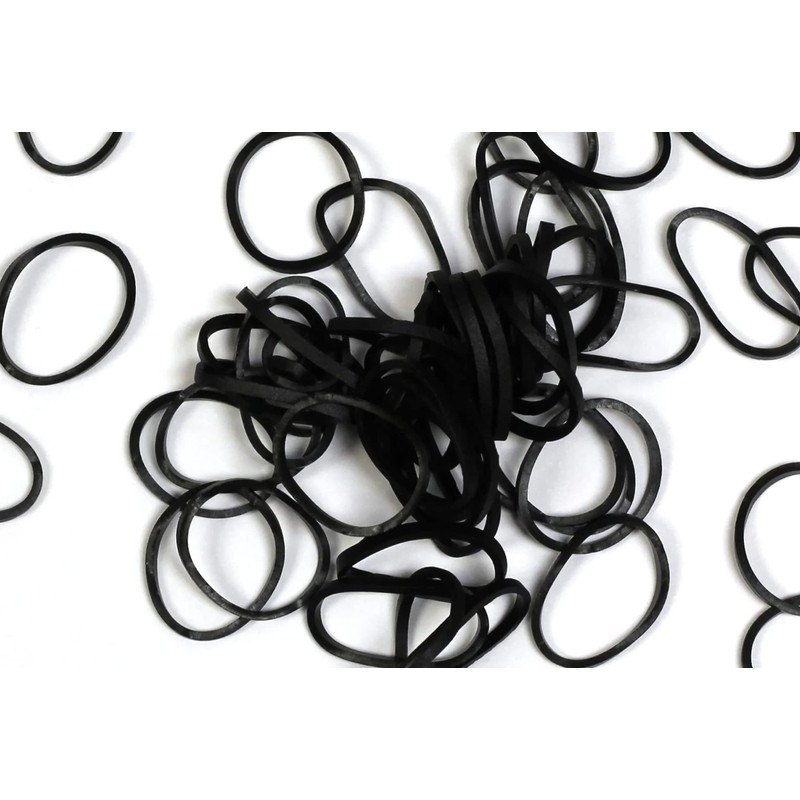 Rainbow Loom® Black Rubber Bands with 24 C-Clips (600 Count)