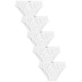 NEXT 100% Cotton Briefs - Pack of 5, White, 3 - 4 years