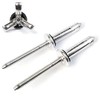 Tri-Fold Exploding Pop Rivets 1/4 (#8) Aluminum Blind Rivets with