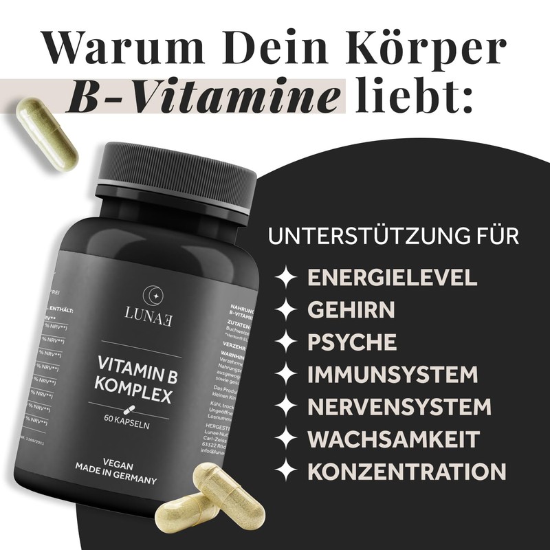 Lunae Lunae Vitamin B Komplex - mit allen 8 B-Vitaminen